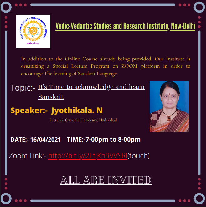 Seminar on Learning Sanskrit